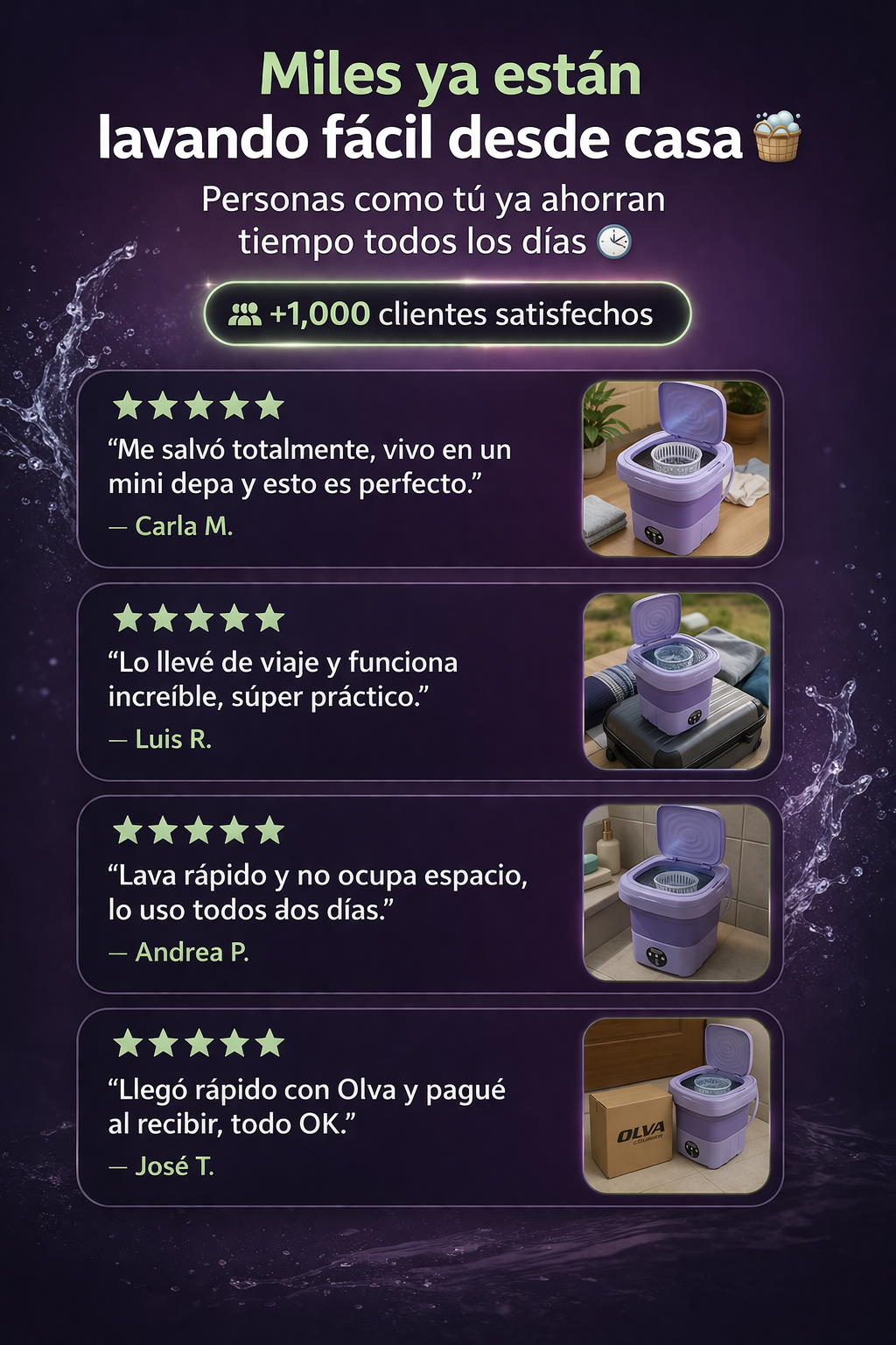 LAVADORA PORTÁTIL PLEGABLE